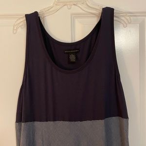 Grace Elements navy and denim tiered maxi sundress